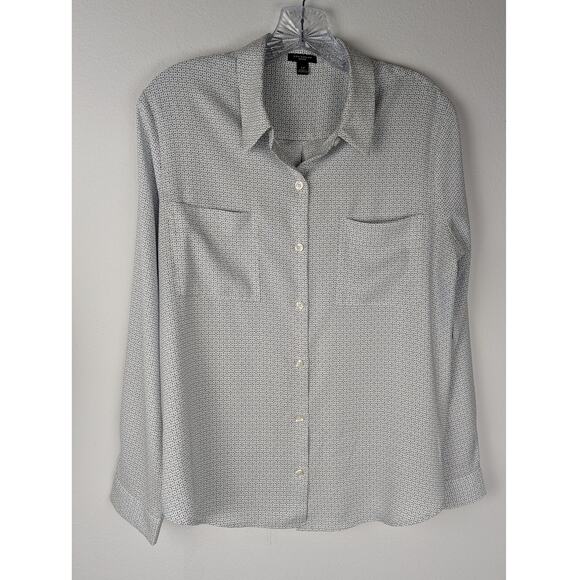 Ann Taylor large petite wmns blouse 100% poly Bust 42"C Back 25"Sleeves 22.5"EUC - Picture 1 of 11